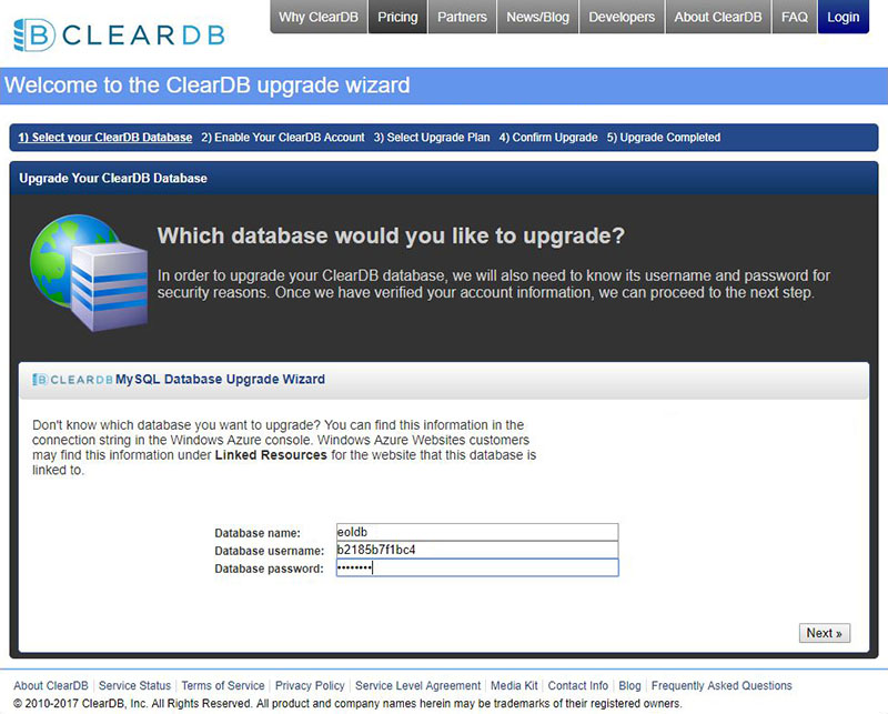 Migrating blog database from ClearDB to Azure DB for MySQL